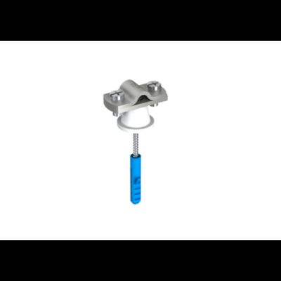 Art. 1033_Zidni nosač sa rozetom, tiplom i vijkom, vodič Ø 8-10mm, Al